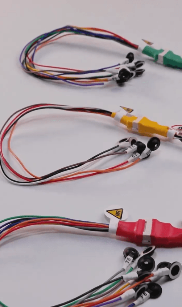 Electrodos trenzados de copa compatible con Resonancia Magnetica MRI/TC desechables